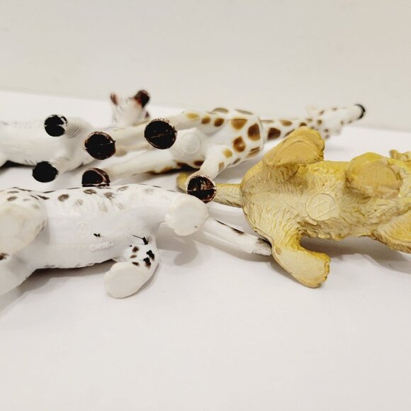 6 Vtg Safari Wild Animal Figures Giraffe Elephant Zebra Lion Cubs Leopard - Picture 5 of 7